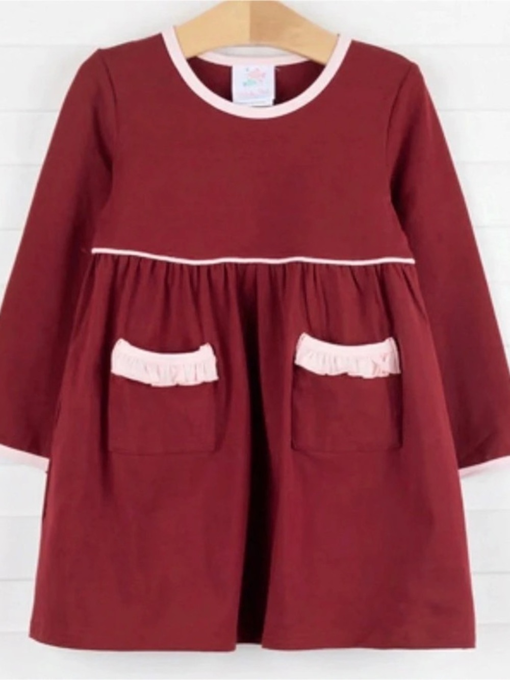 Stitchy Fish Girls Red Josie Popover Dress